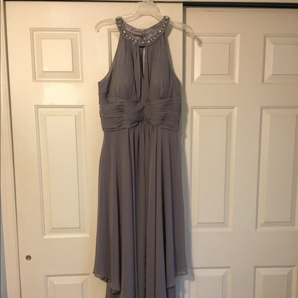Eliza J gray maxi dress